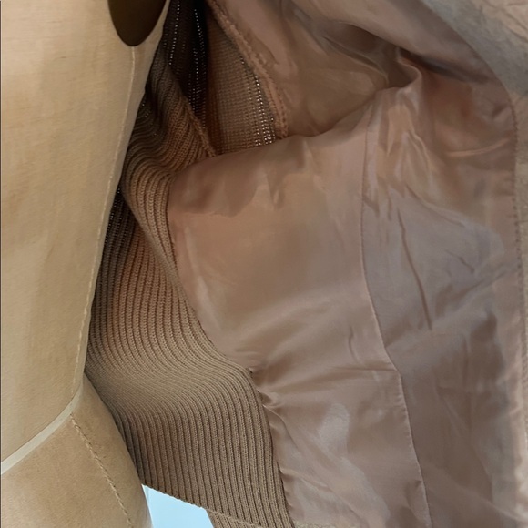 Coldwater Creek Suede and Sweater Jacket with Ribbed Sleeves - Picture 7 of 9